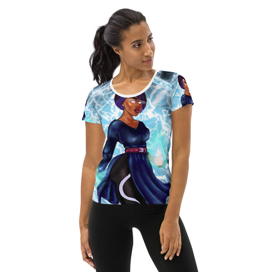 World Breaker All-Over Print Women's Athletic T-shirt