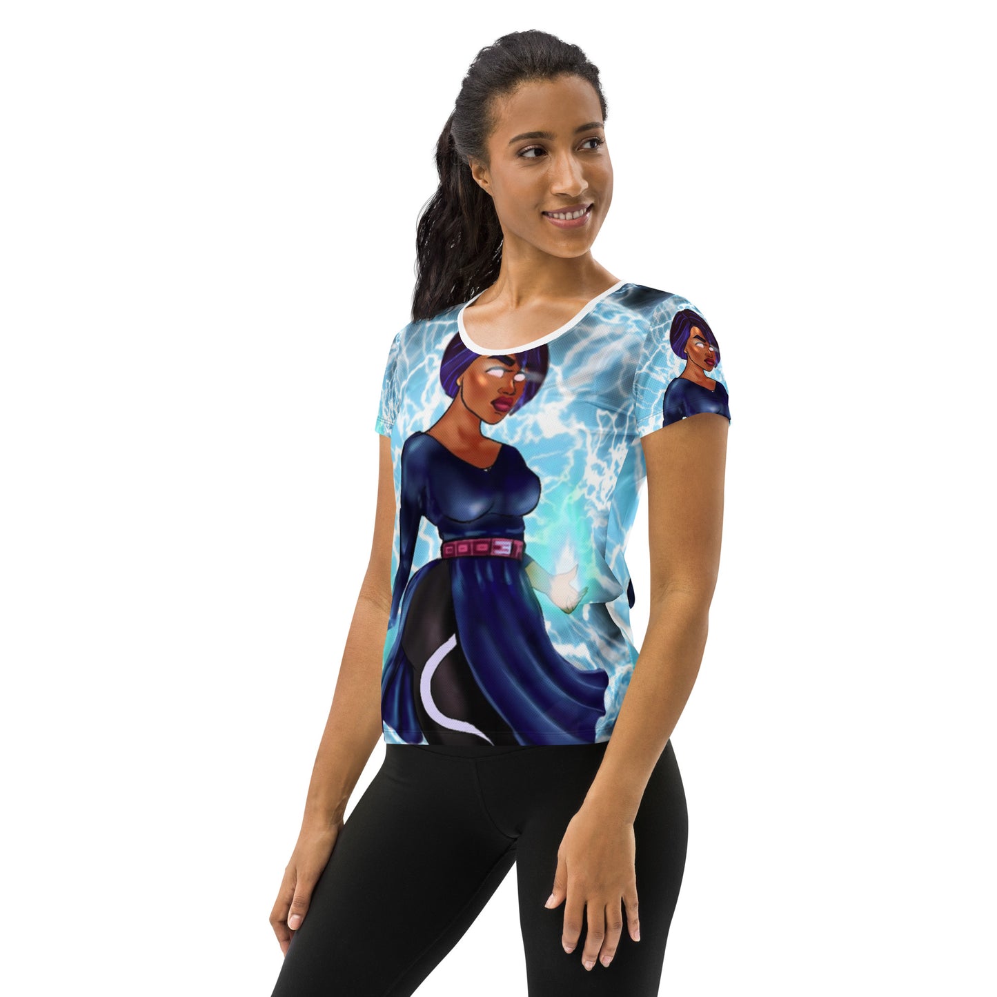 World Breaker All-Over Print Women's Athletic T-shirt