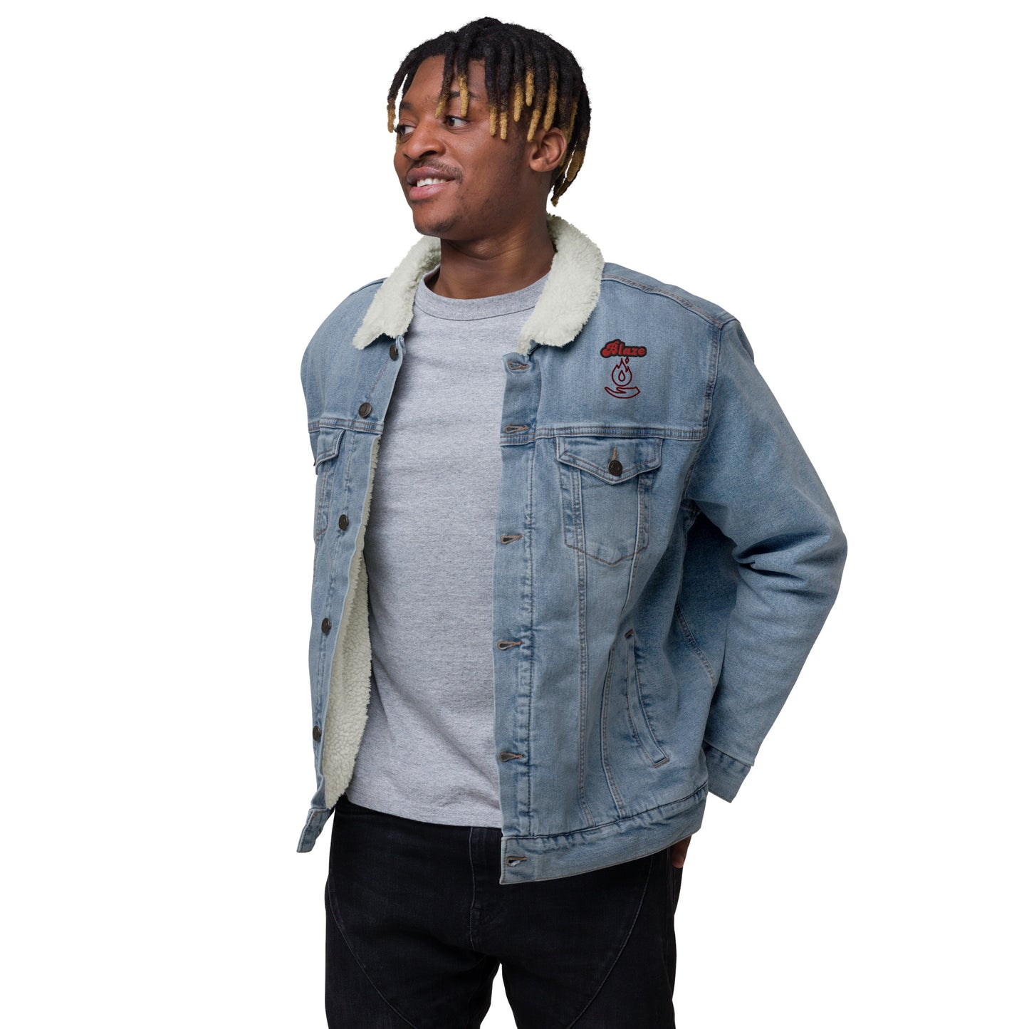 Celxstra Unisex Denim Dherpa Jacket