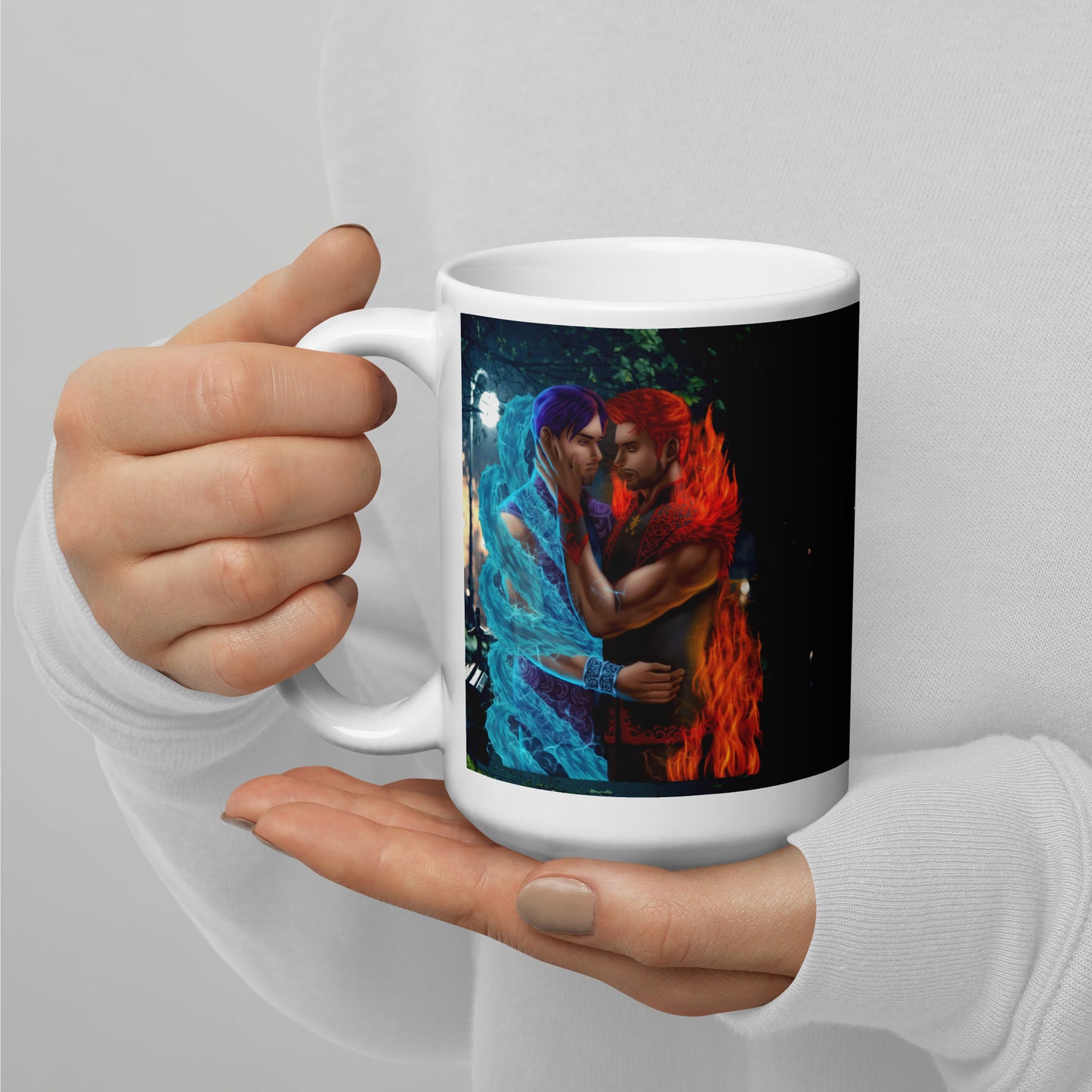 Liam and Mark White glossy mug