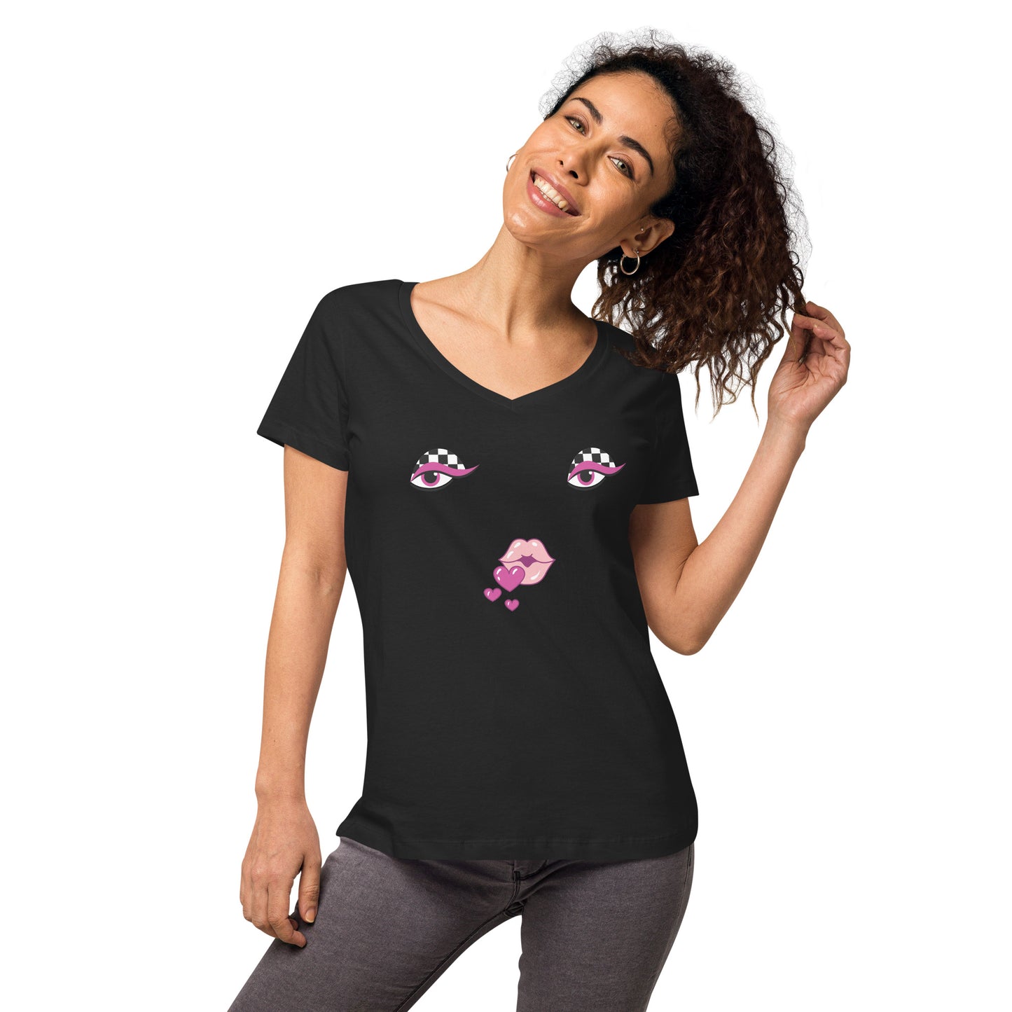 Heartthrob Women’s Fitted V-Neck T-Shirt