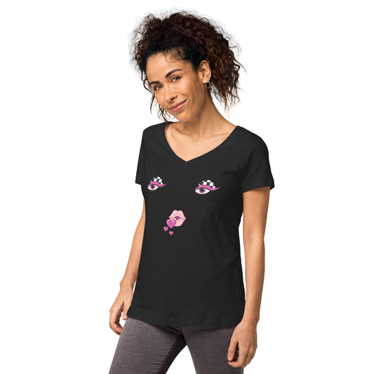 Heartthrob Women’s Fitted V-Neck T-Shirt