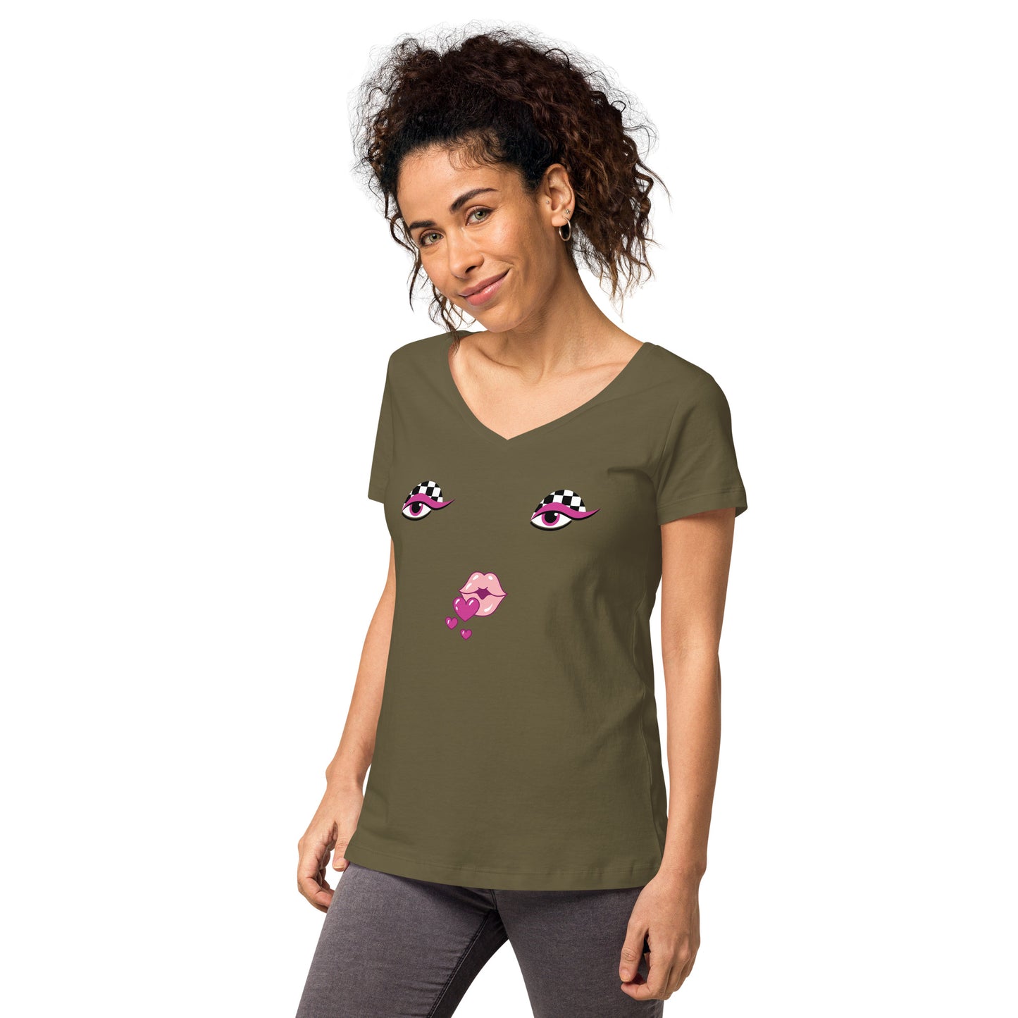 Heartthrob Women’s Fitted V-Neck T-Shirt