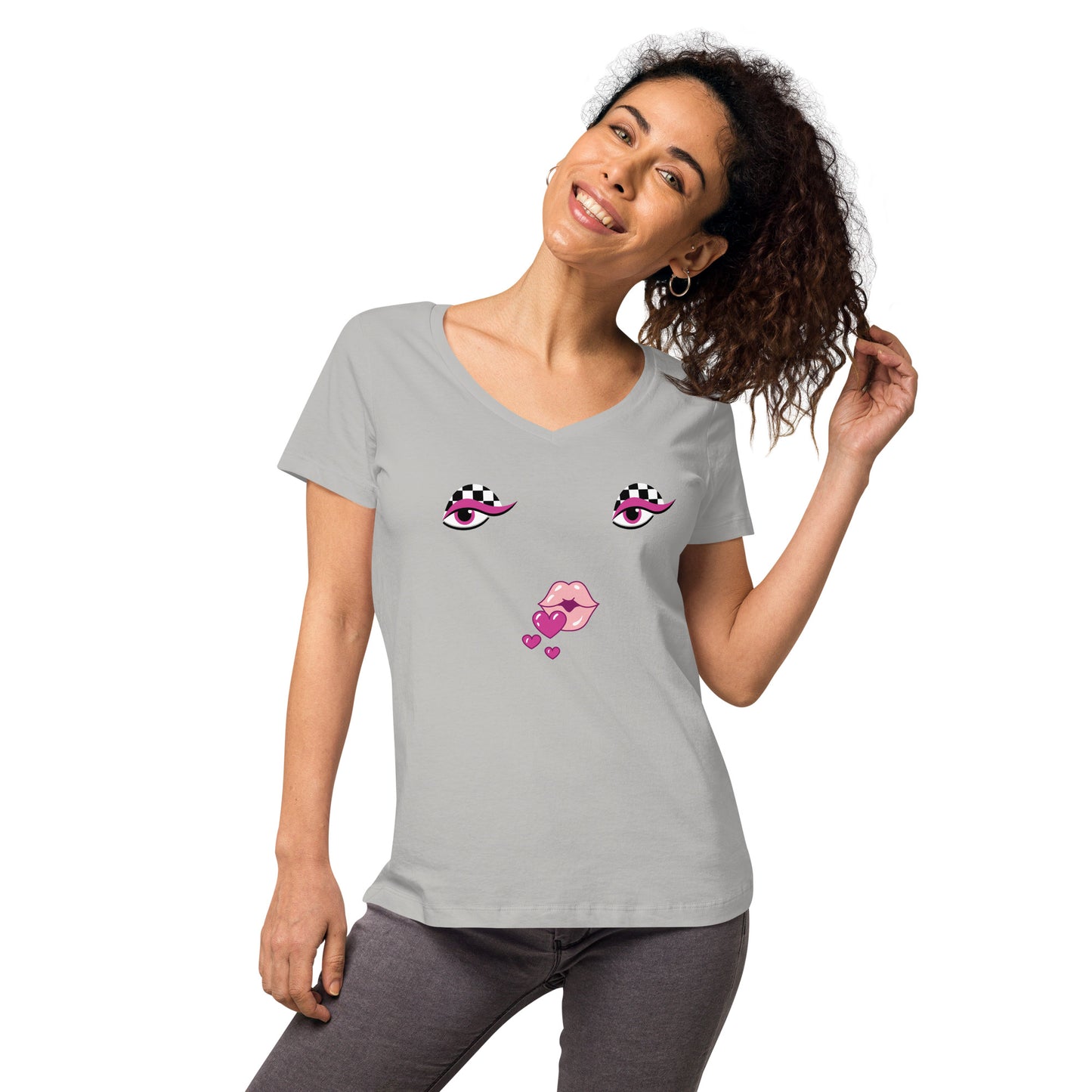 Heartthrob Women’s Fitted V-Neck T-Shirt