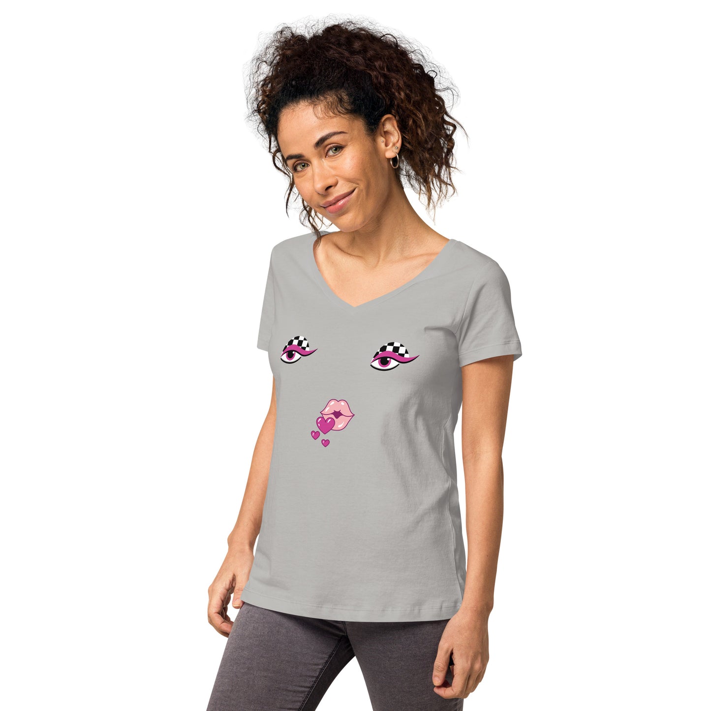 Heartthrob Women’s Fitted V-Neck T-Shirt