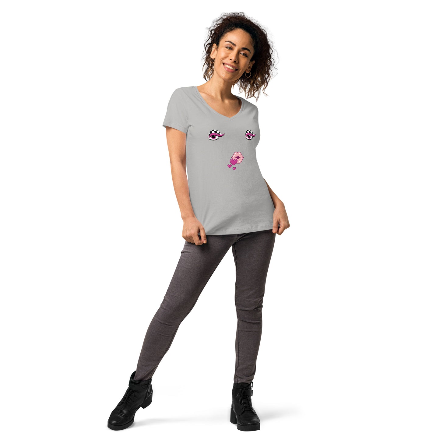 Heartthrob Women’s Fitted V-Neck T-Shirt