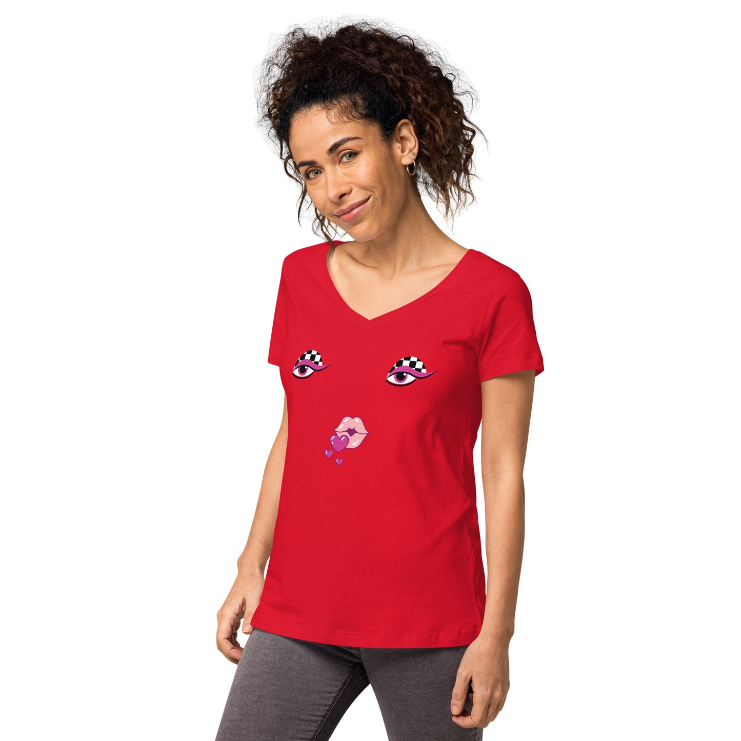 Heartthrob Women’s Fitted V-Neck T-Shirt