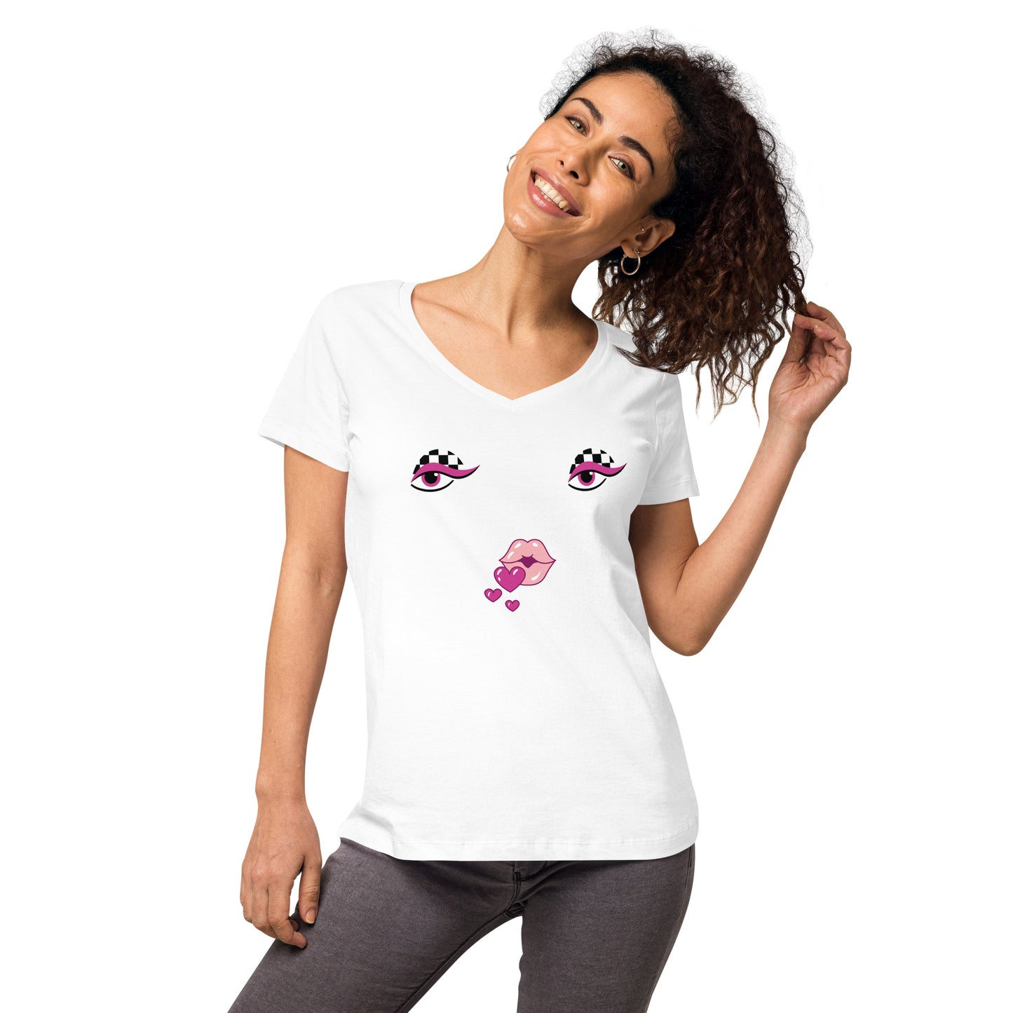 Heartthrob Women’s Fitted V-Neck T-Shirt