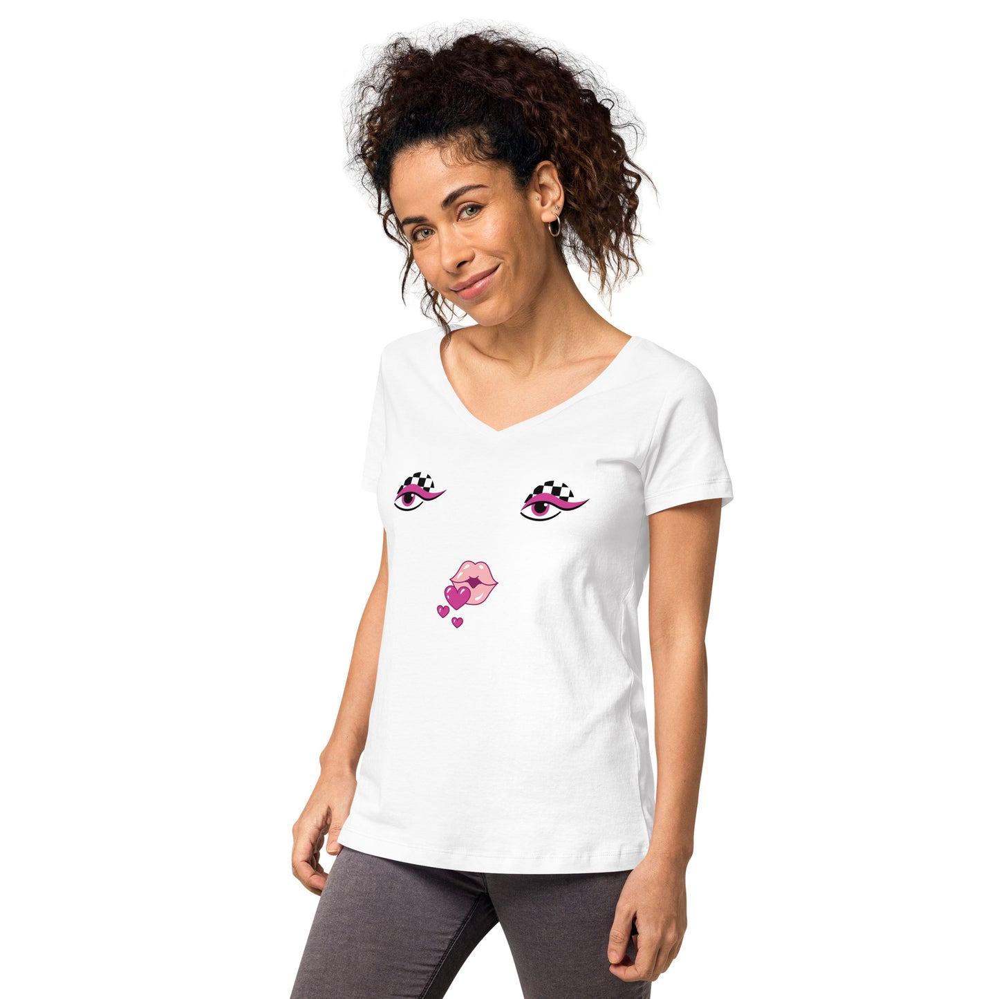 Heartthrob Women’s Fitted V-Neck T-Shirt