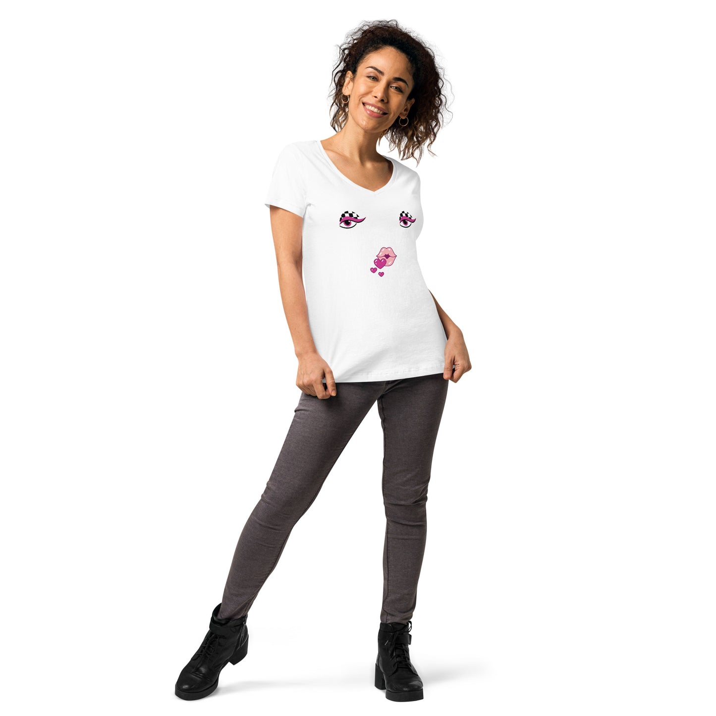 Heartthrob Women’s Fitted V-Neck T-Shirt